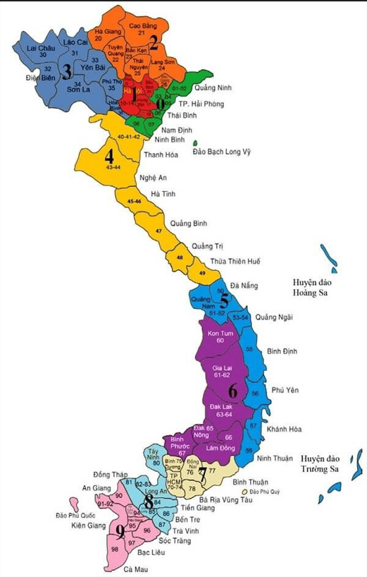carte vietnam
