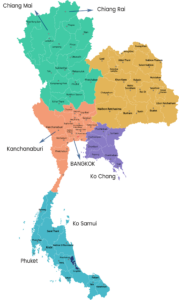 Carte Thaïlande
