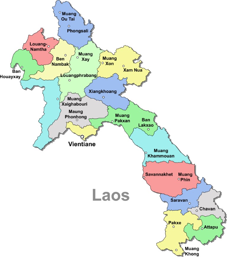 Carte Laos