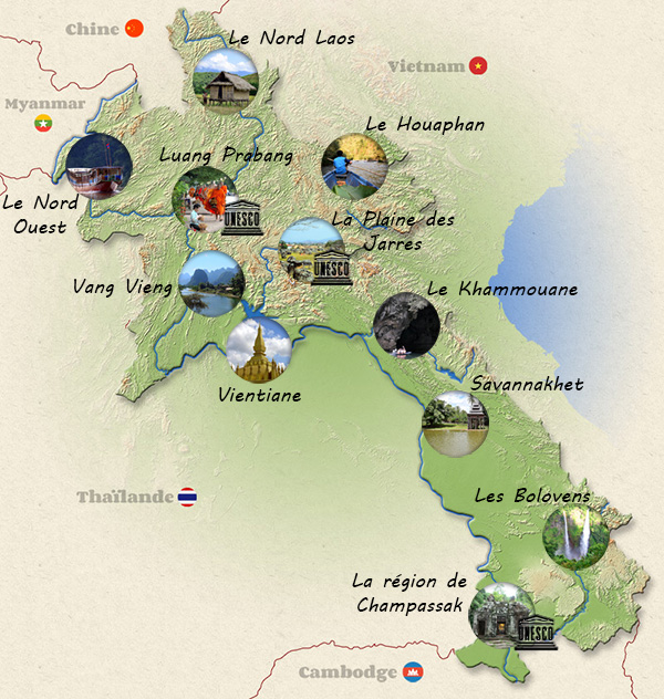 Carte Laos