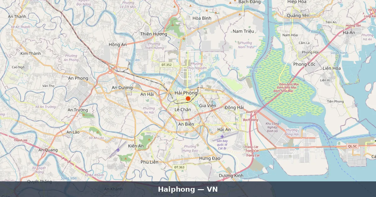 Carte Haiphong Vietnam