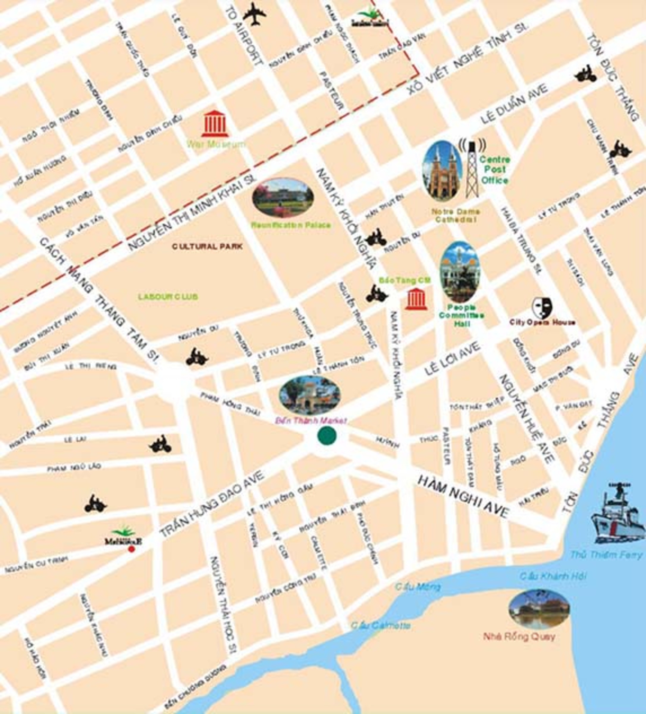 Carte Ho Chi Minh ville - Sai Gon