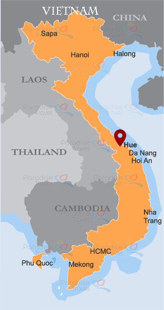 Carte Hue Vietnam