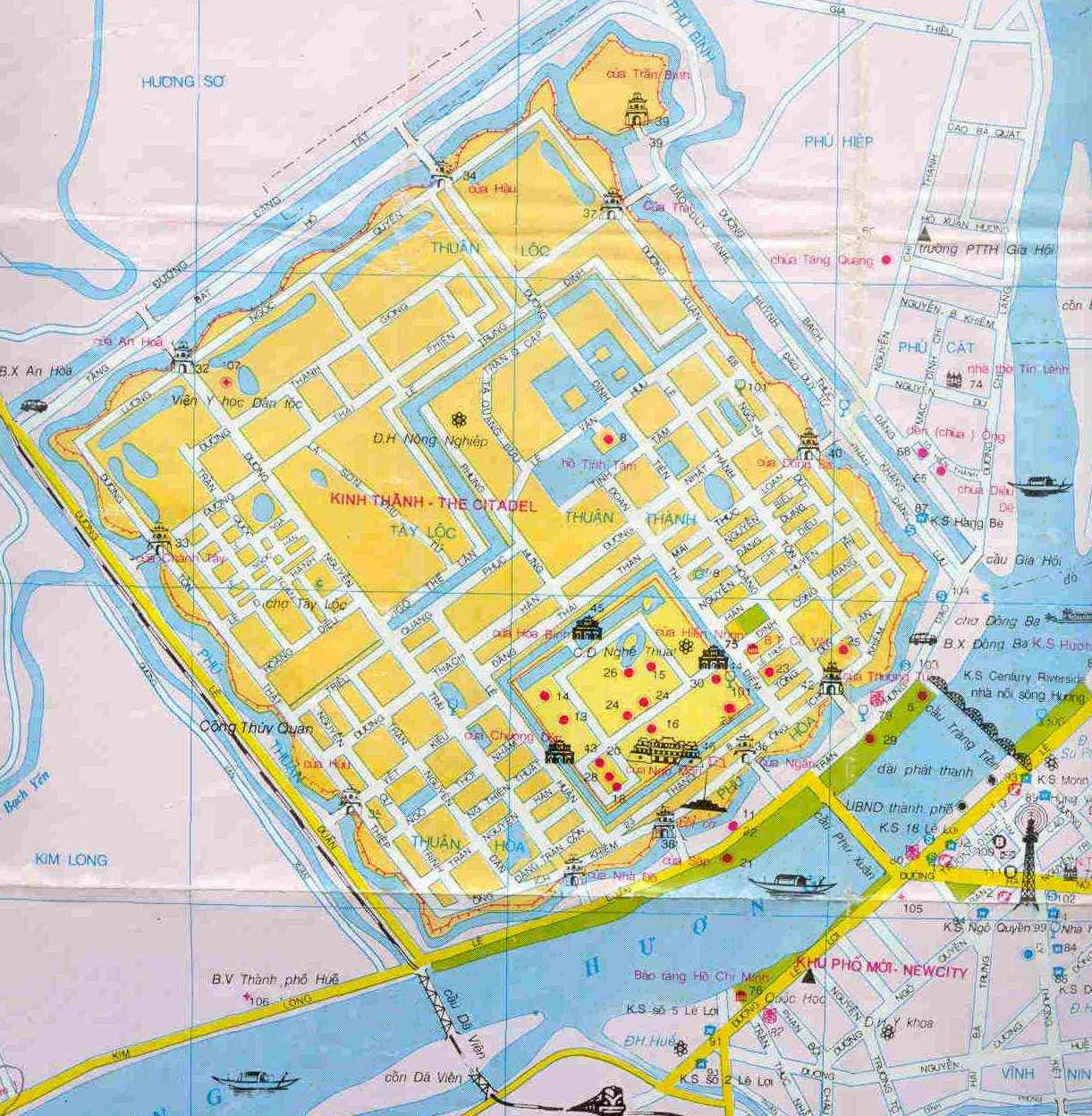Carte Hue Vietnam
