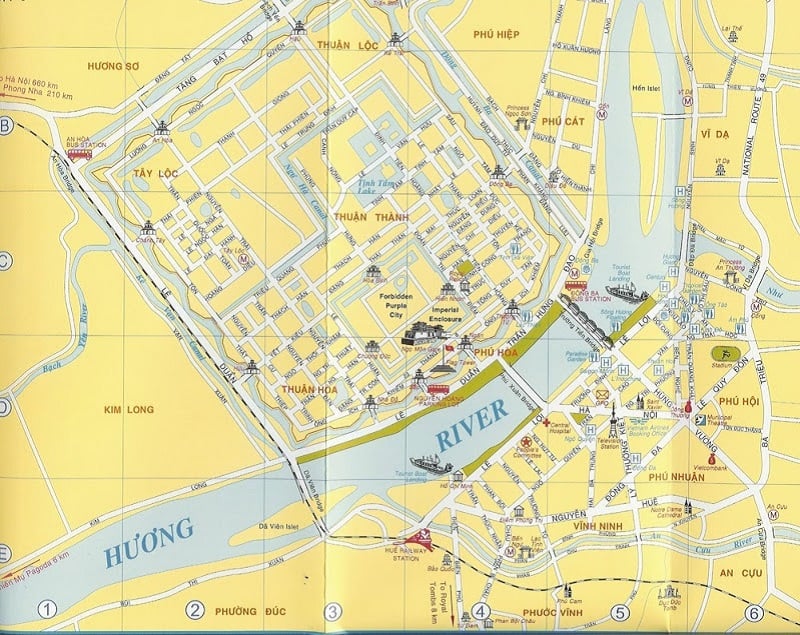 Carte Hue Vietnam
